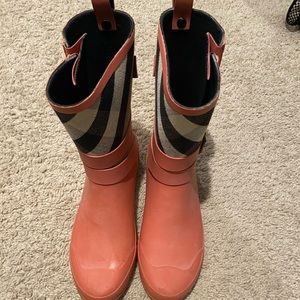 Burberry rain boots
